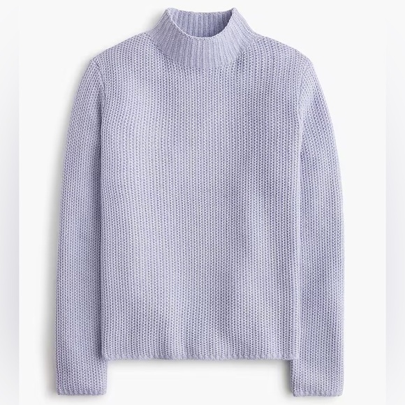 J. Crew Factory Sweaters - NWT J.Crew Factory Cotton-Blend Mockneck Sweater Soft Baby Blue